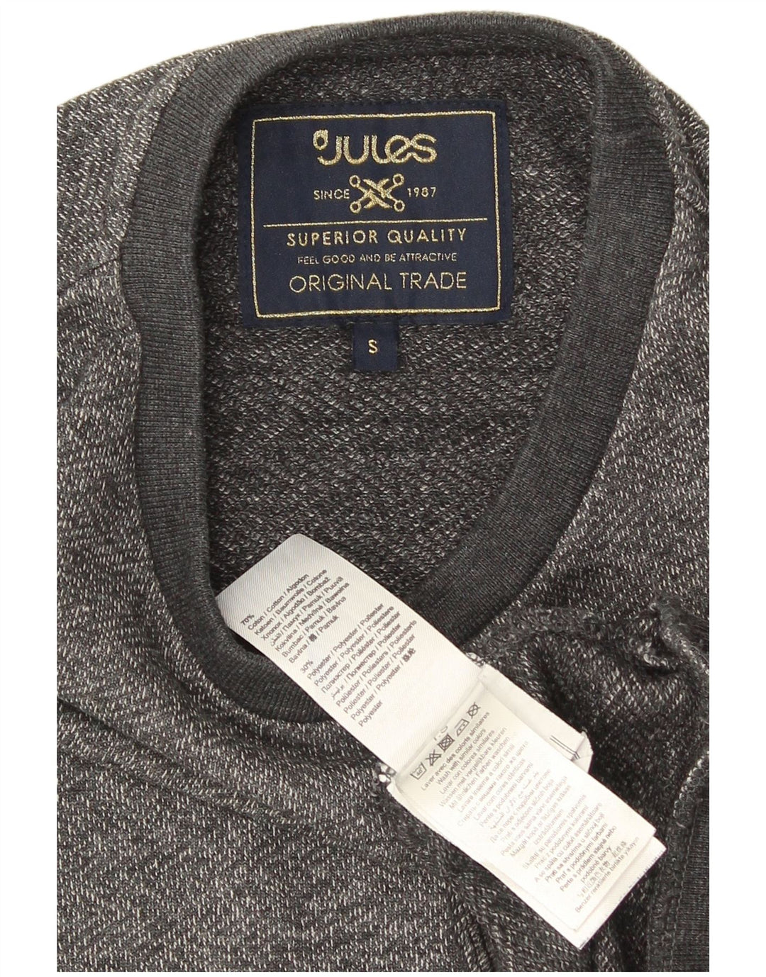 Bluza męska Jules, mała, szara, bawełniana