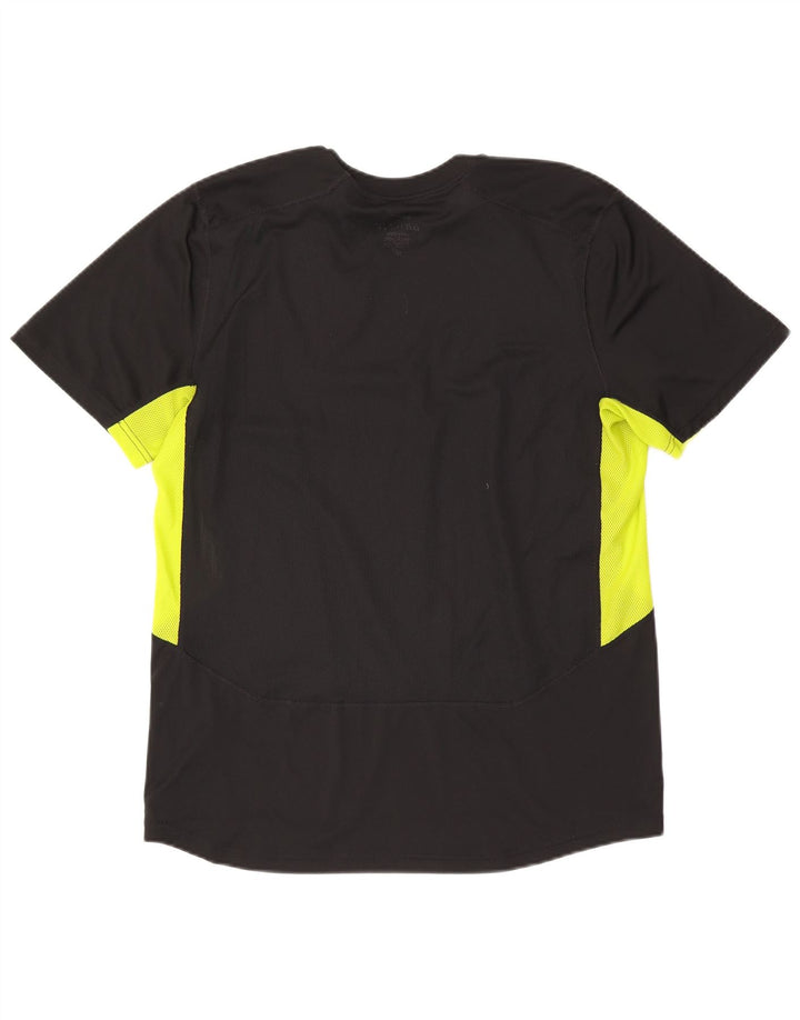 Męski T-shirt Nike Dri Fit, duży, czarny poliester z blokami kolorów