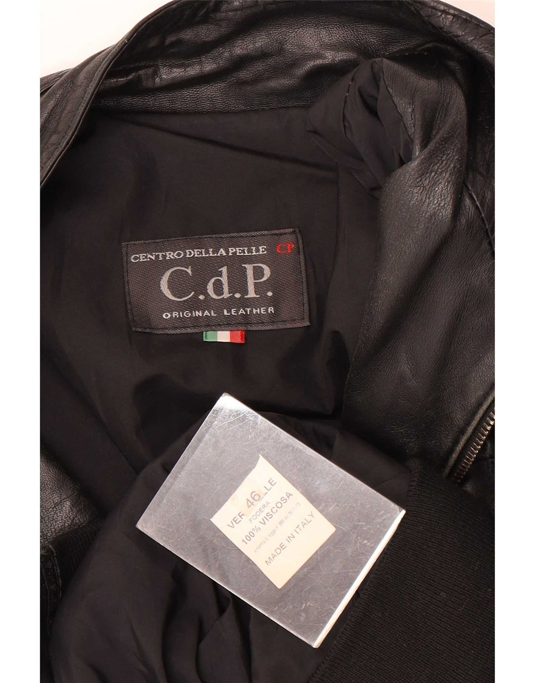 CDP Męska kurtka skórzana IT 46 Small Black