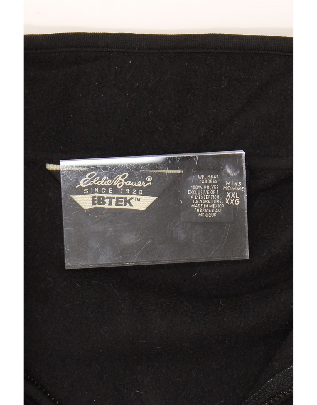 EDDIE BAUER Męska kamizelka polarowa o luźnym kroju UK 44 2XL Czarny poliester