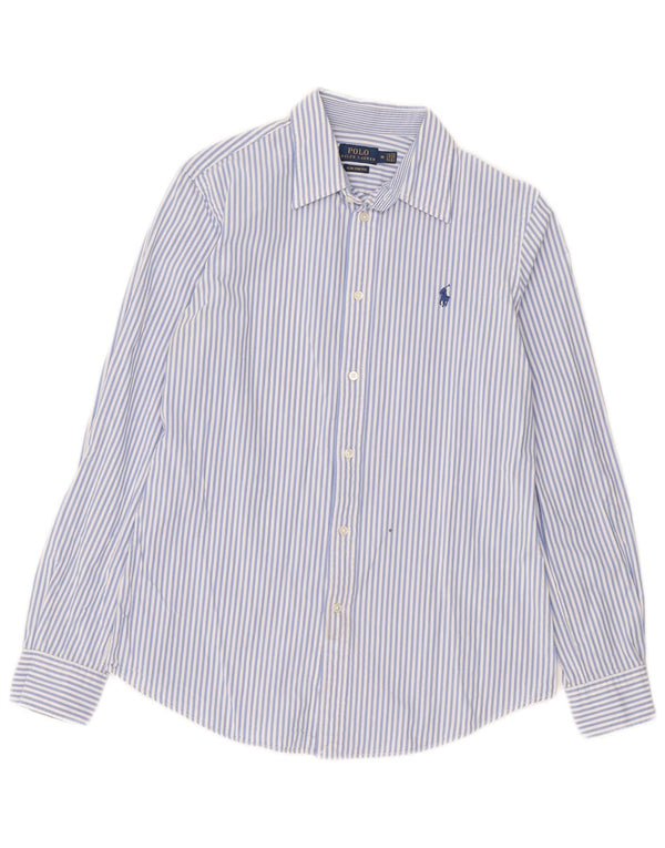 Polo Ralph Lauren Boys Slim Fit Shirt 9-10 Years Blue Pinstripe Cotton