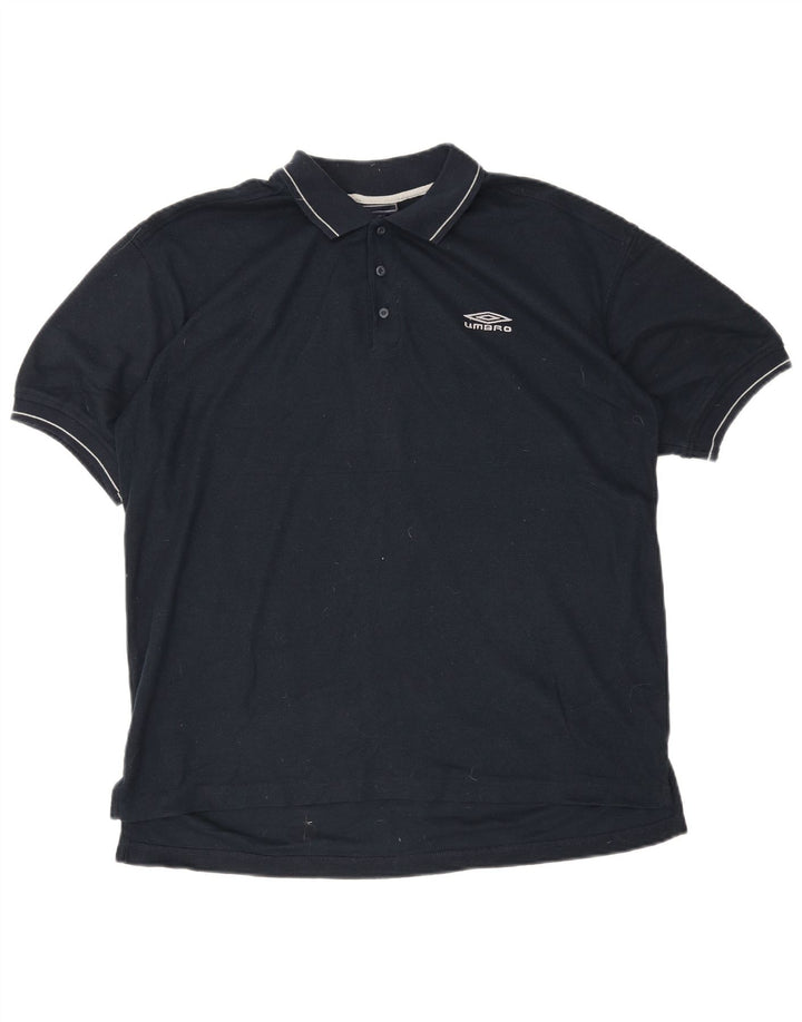 Męska koszulka polo Umbro, duża, granatowa, z poliestru