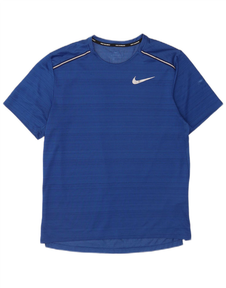 Męska koszulka Nike Dri Fit z poliestru w średnie niebieskie paski