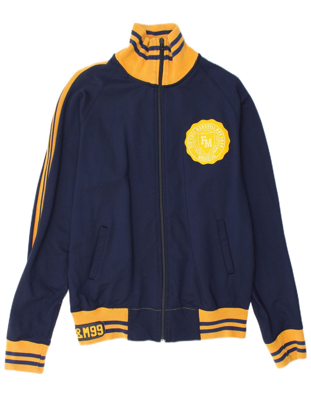 Męska kurtka dresowa Franklin & Marshall, mała, granatowa, z blokami kolorów