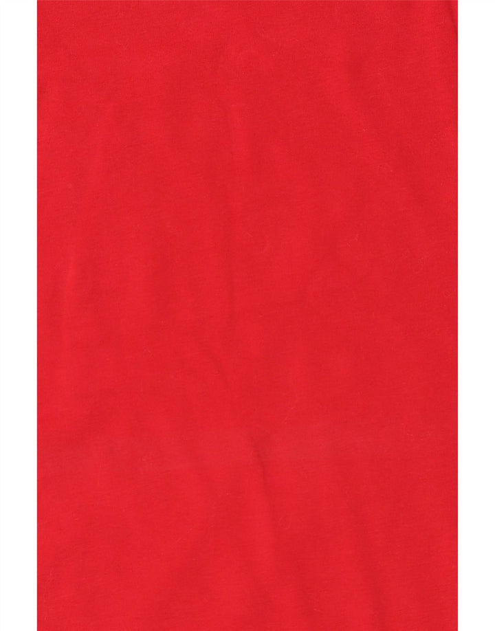 Damski top graficzny Guess z długim rękawem, UK 14, duży, czerwony, bawełniany