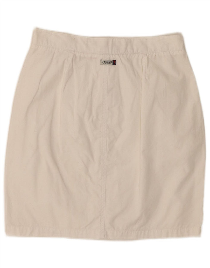 Guess Damska Mini Spódnica Mała W26 Biała Bawełna