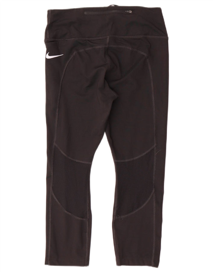 Damskie legginsy Nike Dri Fit Capri UK 14, średni czarny poliester