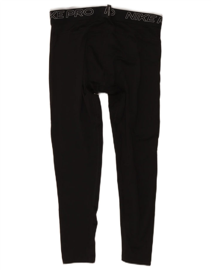 Męskie legginsy Nike Dri Fit Graphic Capri, średni czarny poliester