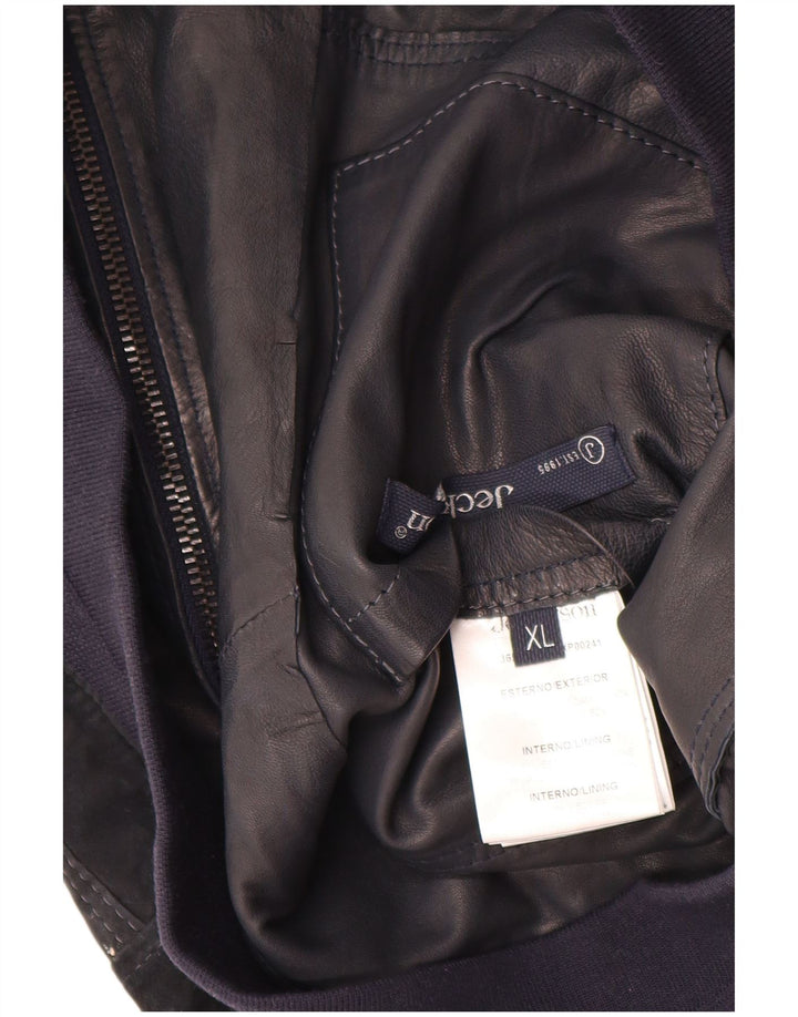 Damska zamszowa kurtka bomber Jeckerson UK 18 XL granatowa