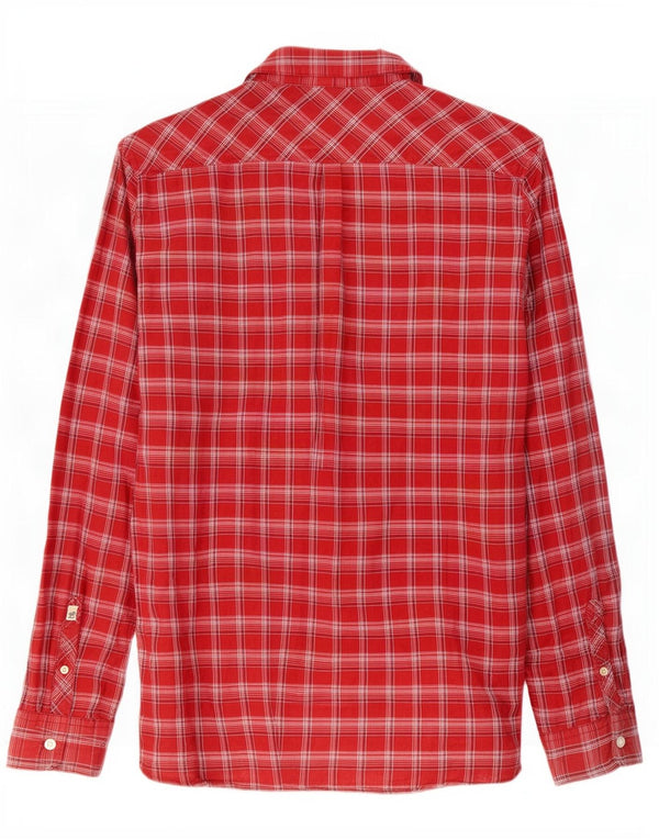 Koszula męska Scotch & Soda, bawełniana w czerwoną kratę