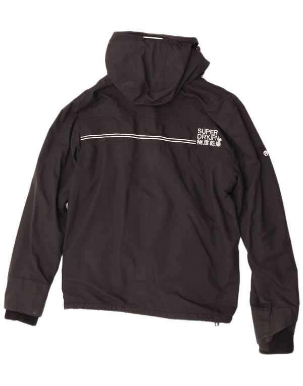 Damska wiatrówka z kapturem Superdry Graphic UK 18 XL, czarny poliester