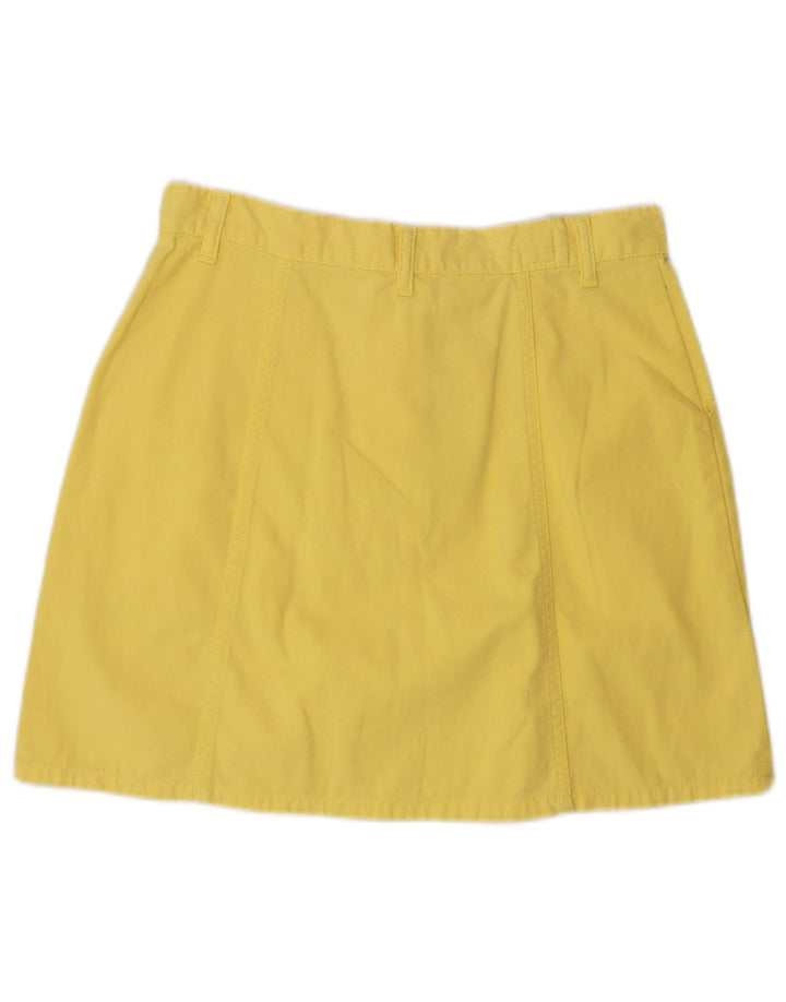 Spódnica mini damska Benetton IT 44 Medium W28 Żółta bawełna