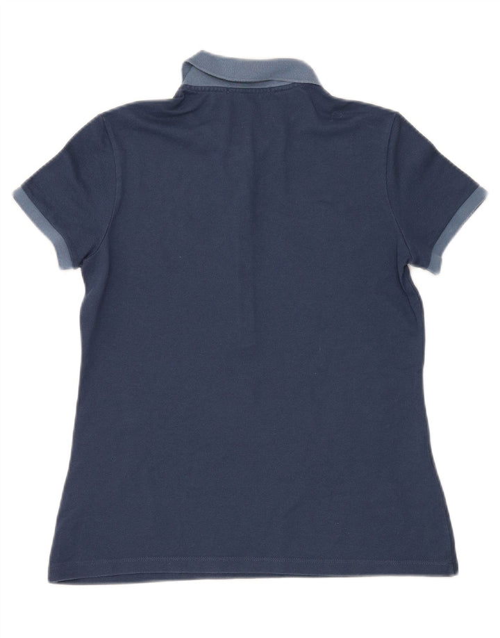 LACOSTE Womens Polo Shirt Size 40 Medium Navy Blue Colourblock Cotton Vintage Lacoste and Second-Hand Lacoste from Messina Hembry 