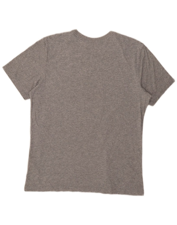 Męski T-shirt z grafiką Nike, duży, szary, bawełniany