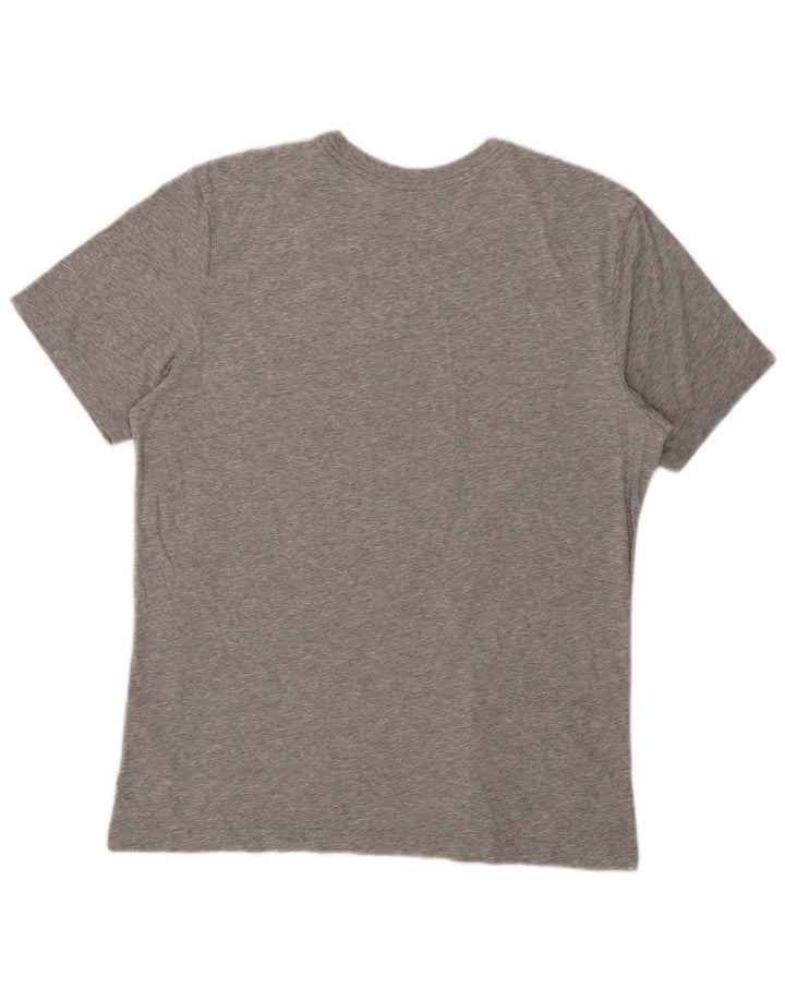 Męski T-shirt z grafiką Nike, duży, szary, bawełniany