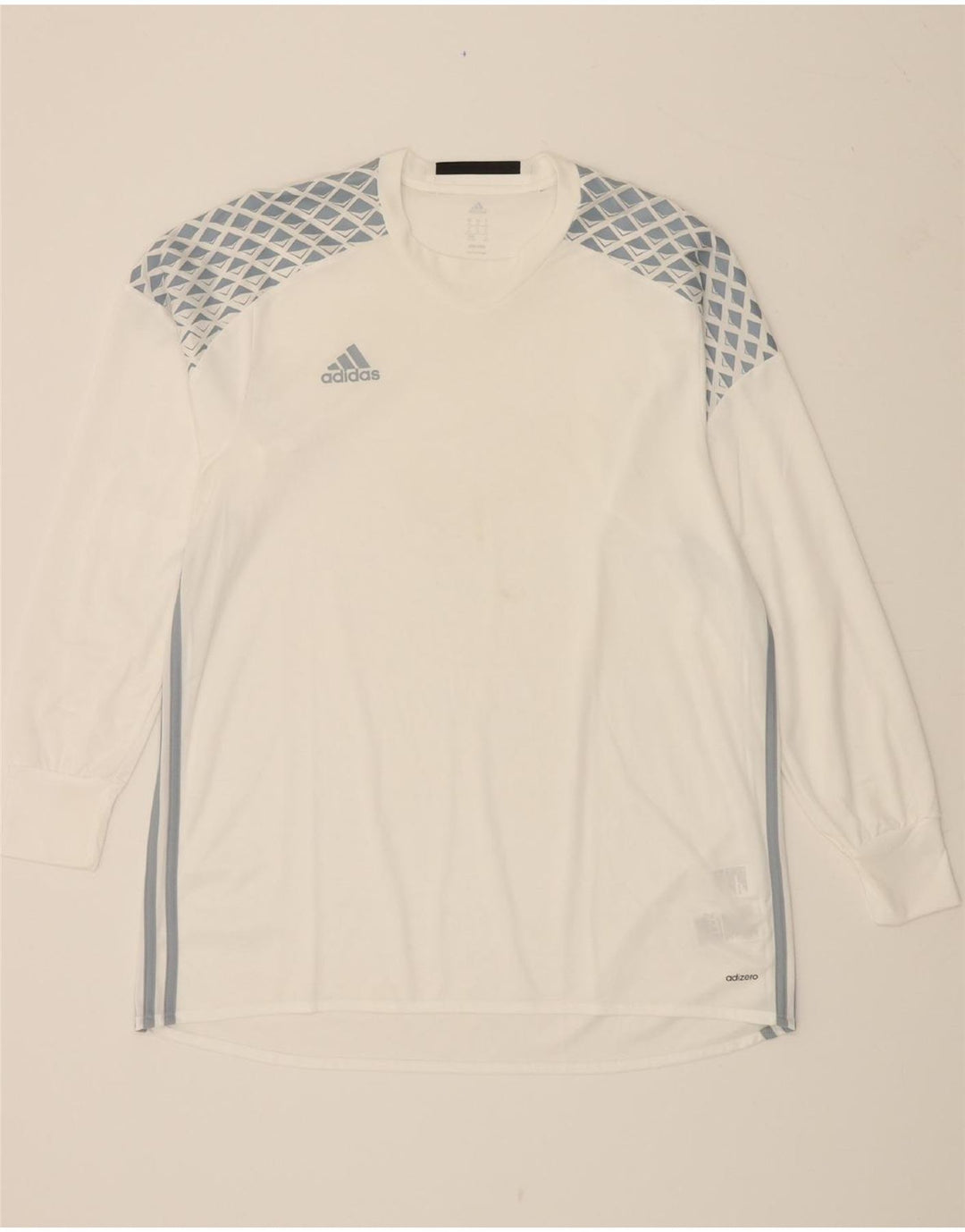 Męski top ADIDAS Adizero Graphic z długim rękawem XL, biały, poliester