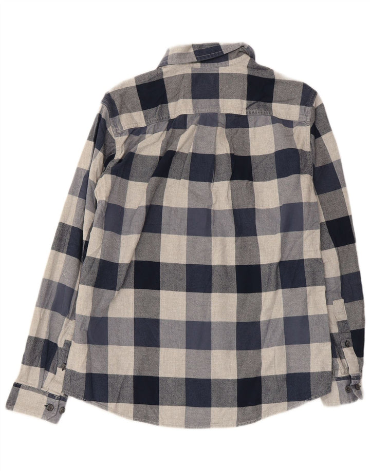 Koszula flanelowa męska EDDIE BAUER, bawełniana, w średnią granatową kratkę
