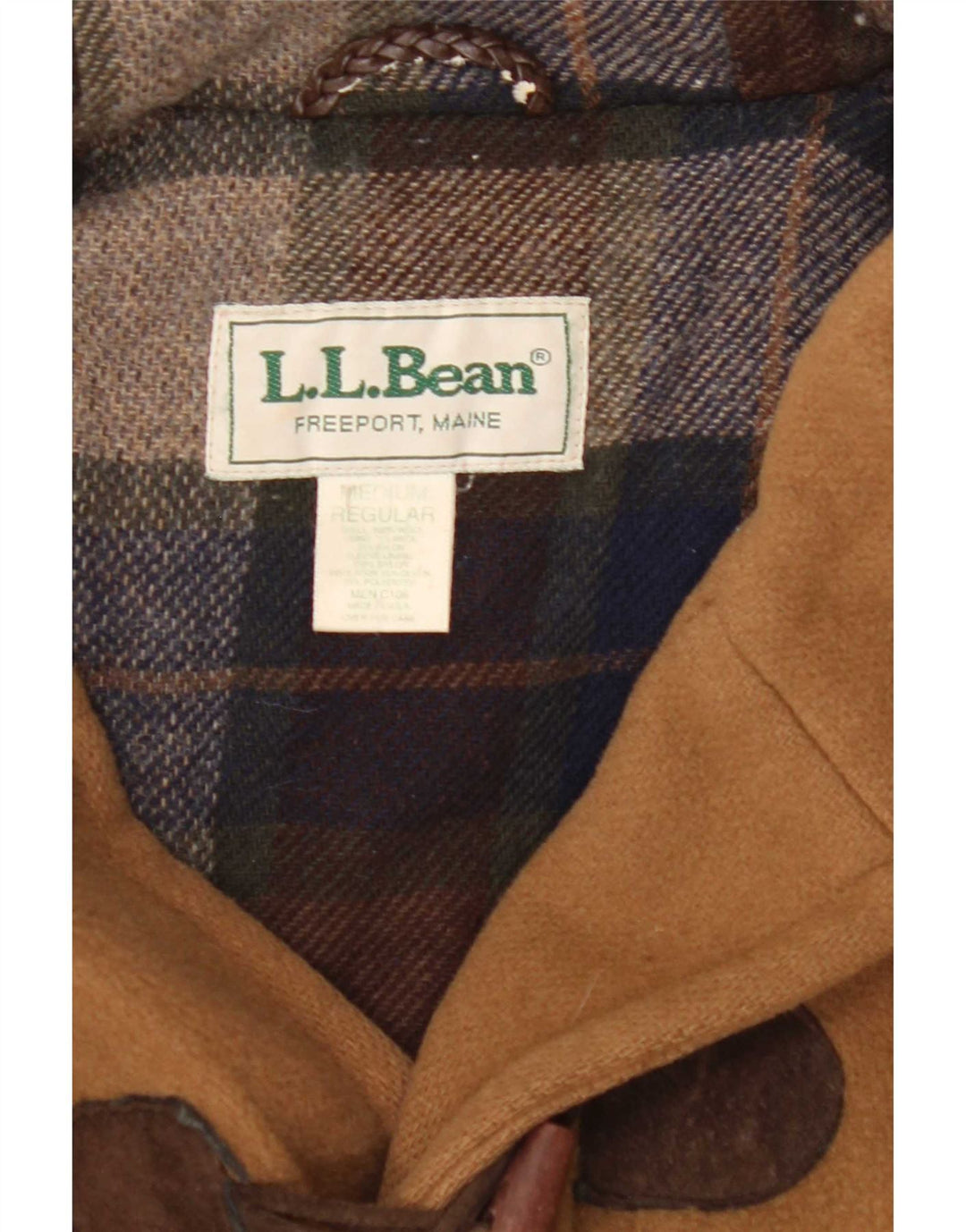 Męski budrysówka z kapturem L.L.Bean UK 38 Średnia beżowa wełna