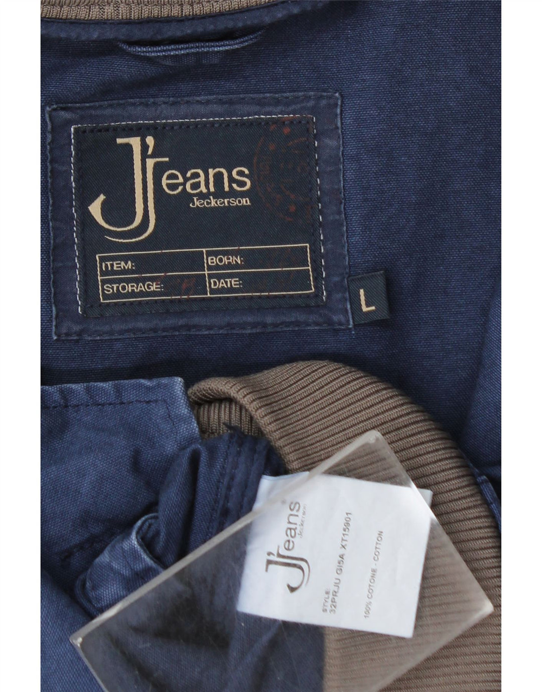 Męska kurtka jeansowa Jeckerson UK 40, duża, granatowa, bawełniana