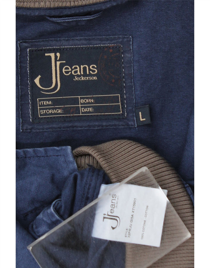 Męska kurtka jeansowa Jeckerson UK 40, duża, granatowa, bawełniana