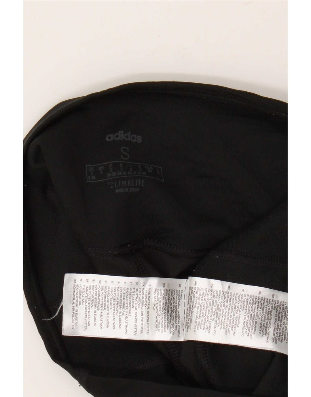 Damskie legginsy Adidas Climalite UK 8/10, małe, czarne, poliestrowe