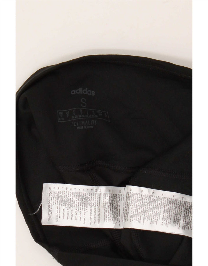 Damskie legginsy Adidas Climalite UK 8/10, małe, czarne, poliestrowe