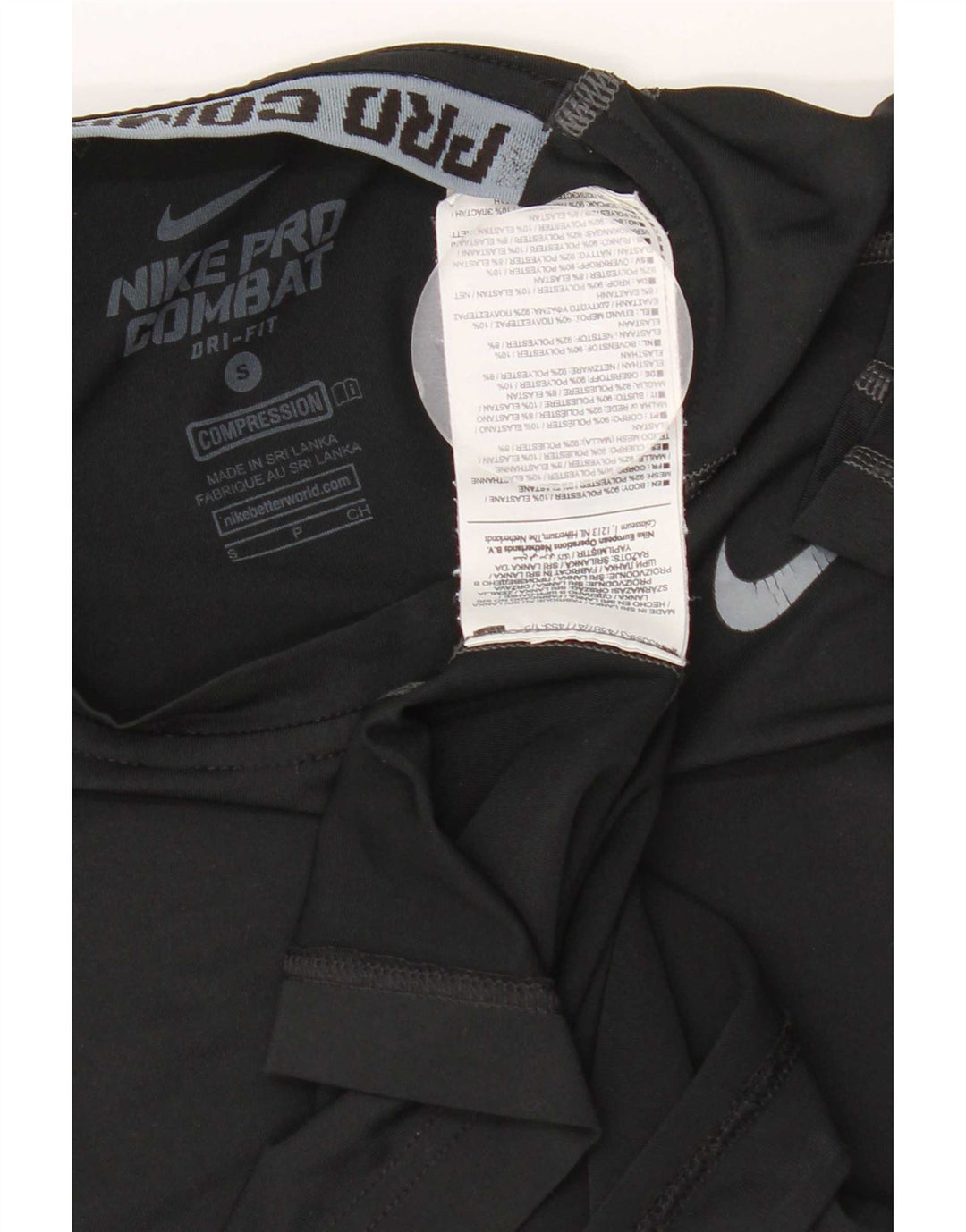 Męski T-shirt kompresyjny Nike, mały, czarny, poliestrowy