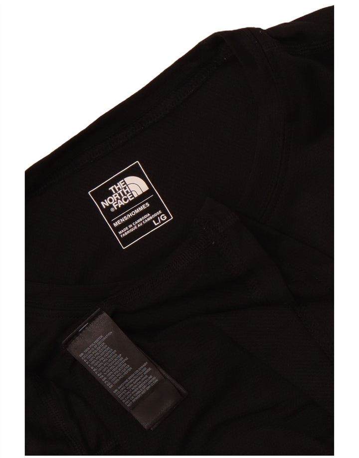 Męski T-shirt The North Face, duży, czarny, poliestrowy