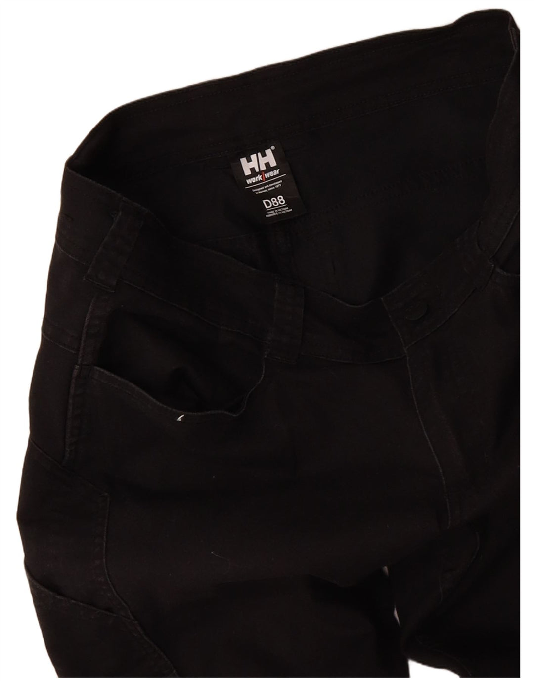 Męskie proste spodnie cargo Helly Hansen W32 L28 Czarna bawełna
