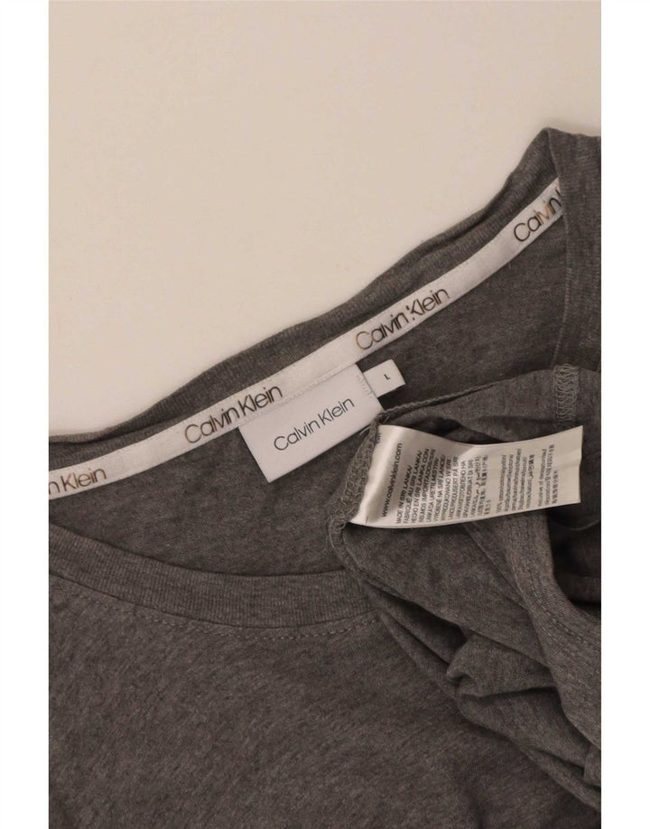 Męski T-shirt Calvin Klein, duży, szary, bawełniany