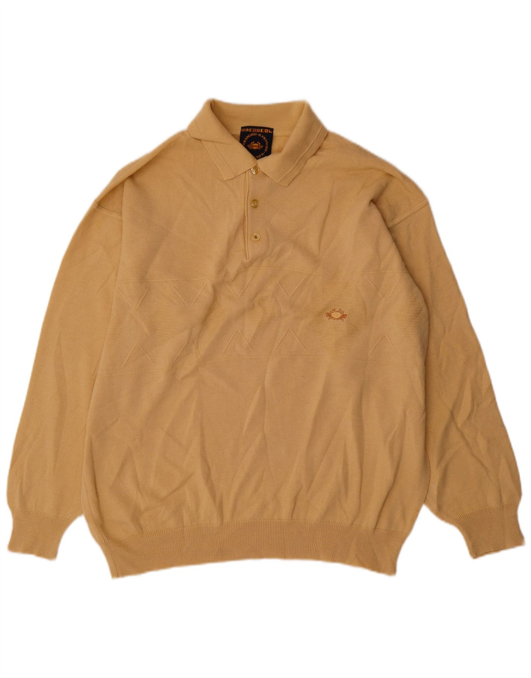Il Granchio Męski sweter polo, duży, beżowy