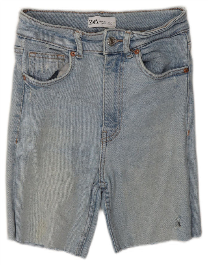 Damskie spodenki jeansowe Zara EU 36 XS W26 Niebieskie