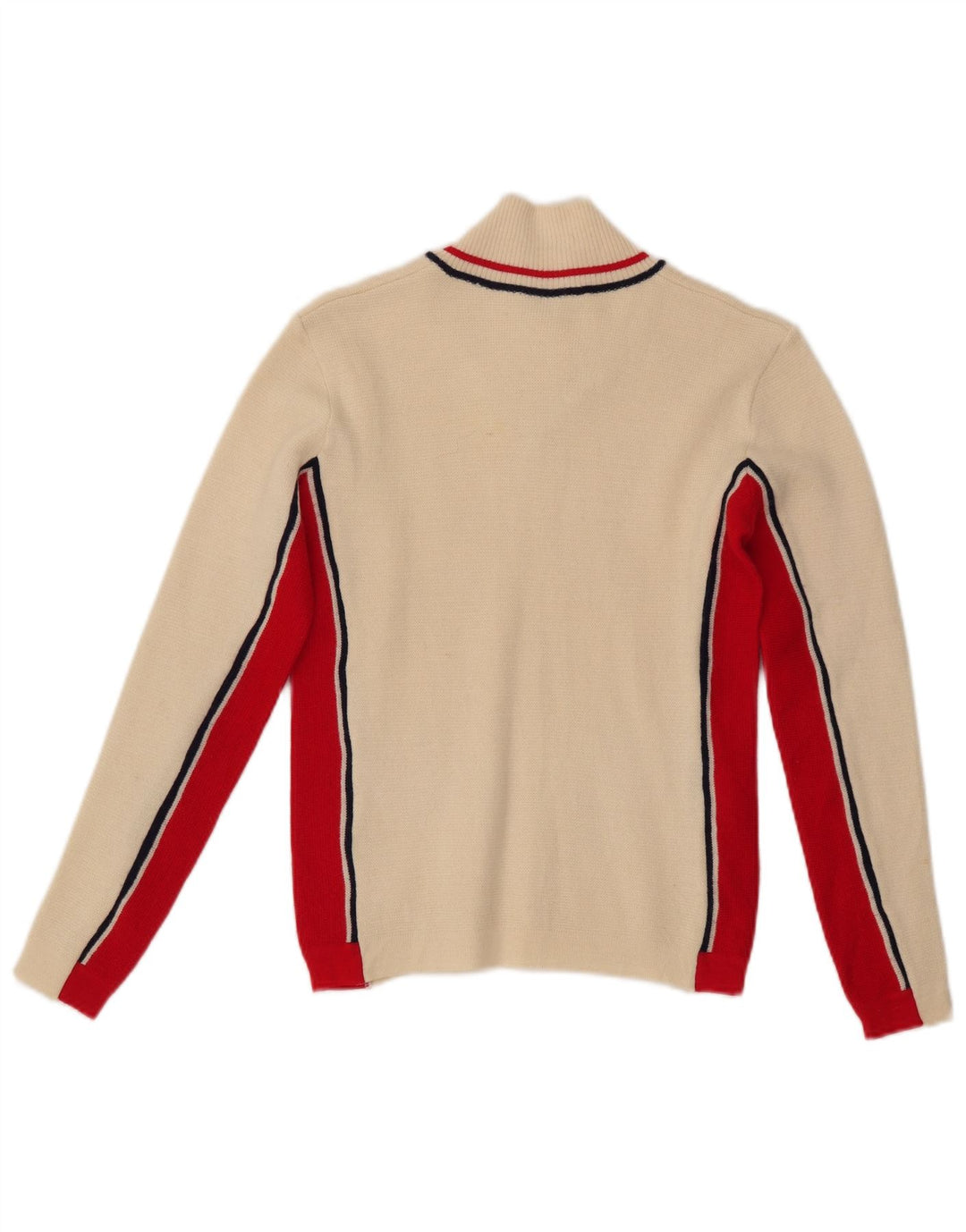 AUSTRALIJSKI L'ALPINA Damski sweter z dekoltem w kształcie litery V, UK 12, średni złamanej bieli