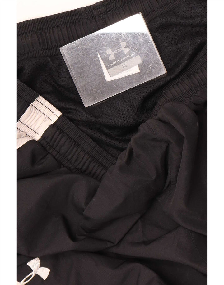 Męskie spodnie dresowe Under Armour XL, czarne, z blokami kolorów, poliestrowe