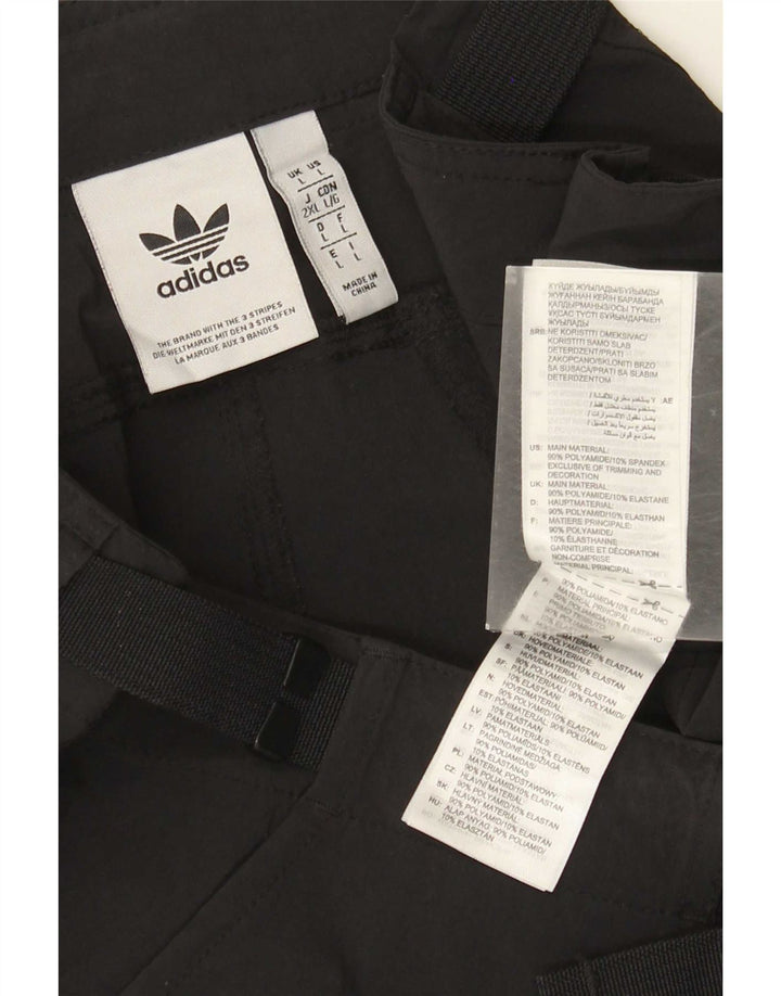 Męskie spodenki cargo Adidas, duże W36, czarne, poliamidowe
