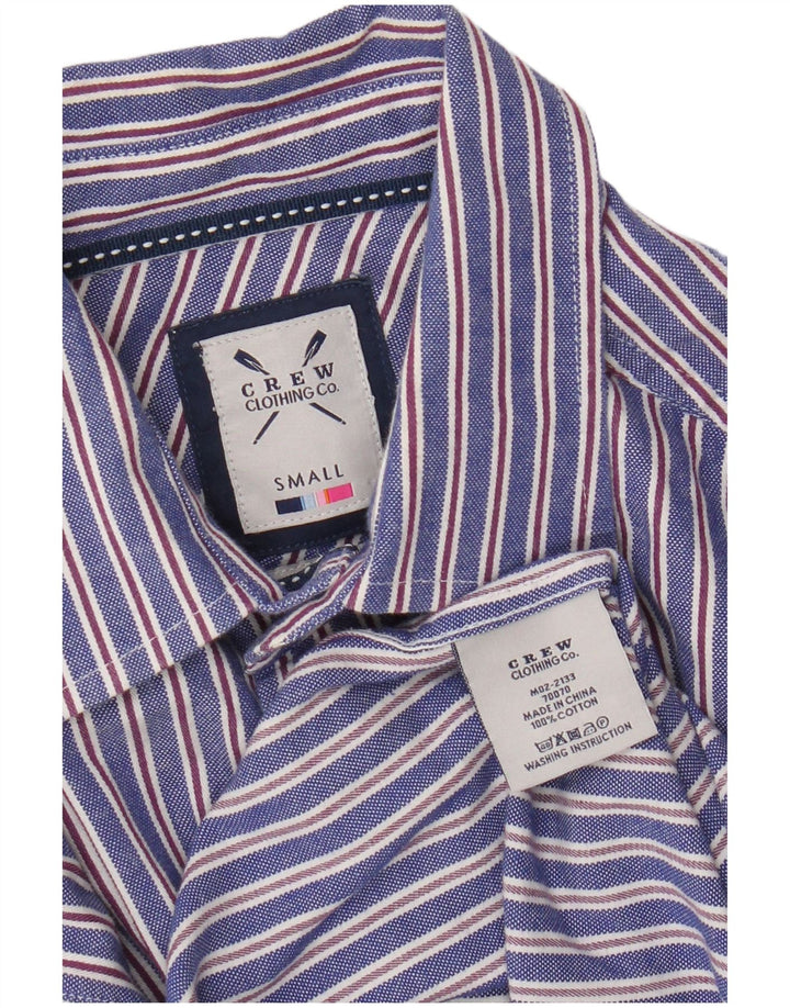 Crew Clothing Koszula męska, mała, bawełniana w niebieskie paski