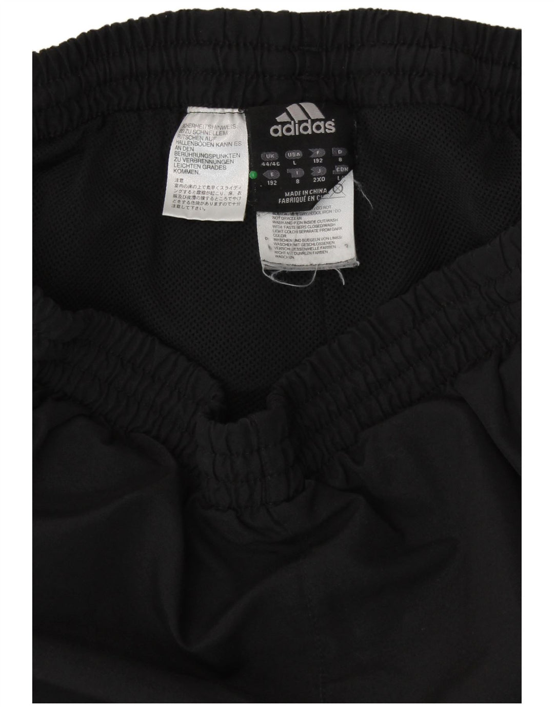 Męskie spodnie dresowe ADIDAS Joggers UK 44/46, duże czarne bloki kolorów