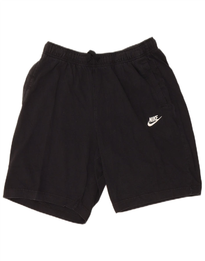 Męskie spodenki sportowe Nike, średniej wielkości, czarne, bawełniane