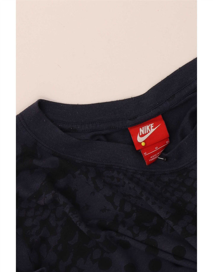 Damska koszulka Nike z abstrakcyjnym wzorem Top UK 14, średni granat