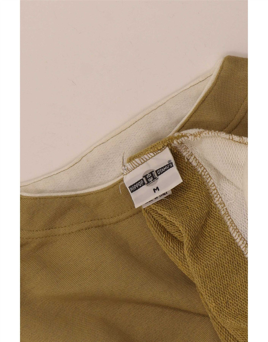 Vintage damski sweter oversize UK 14, średni khaki, blok kolorów