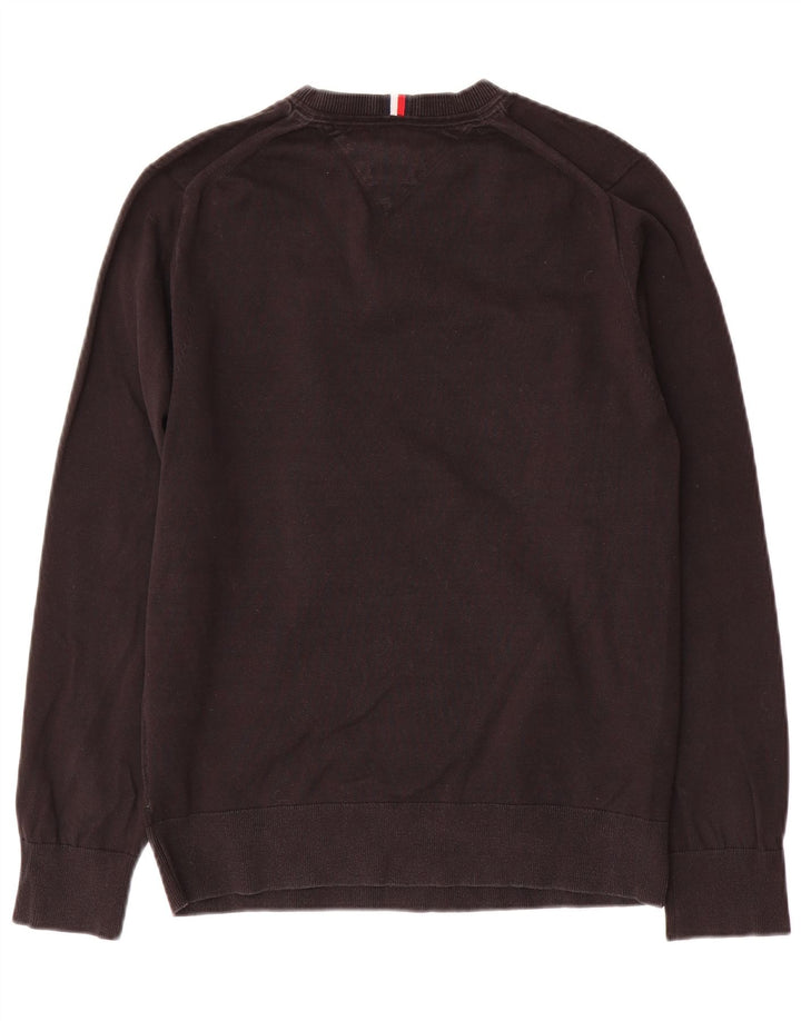 Męski sweter z okrągłym dekoltem Tommy Hilfiger, średni czarny
