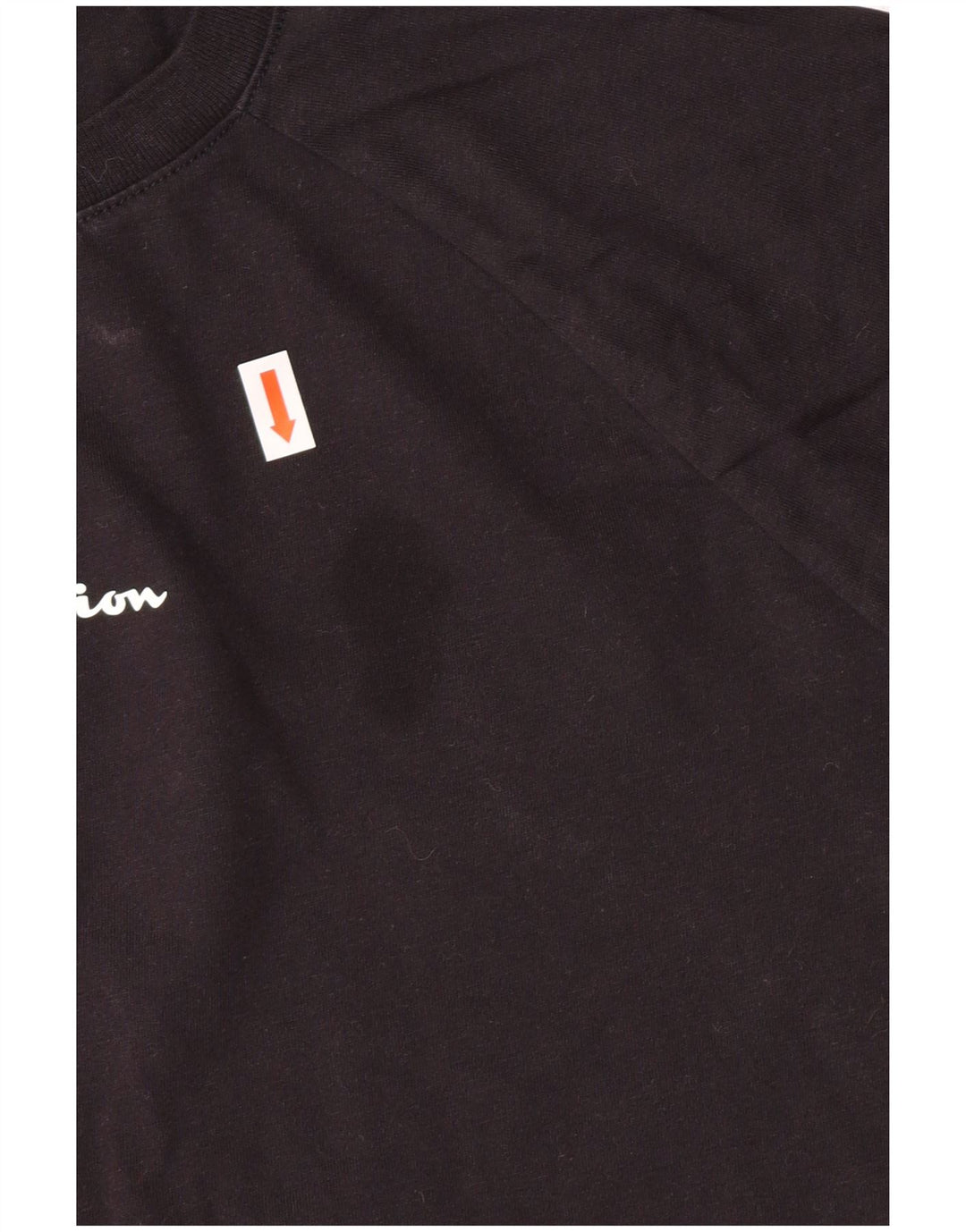 Damska koszulka z grafiką Champion, góra XL, czarna, bawełniana