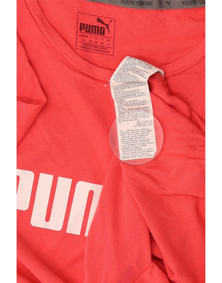 Damska koszulka z grafiką Puma Top UK 14 Średnioróżowa bawełna