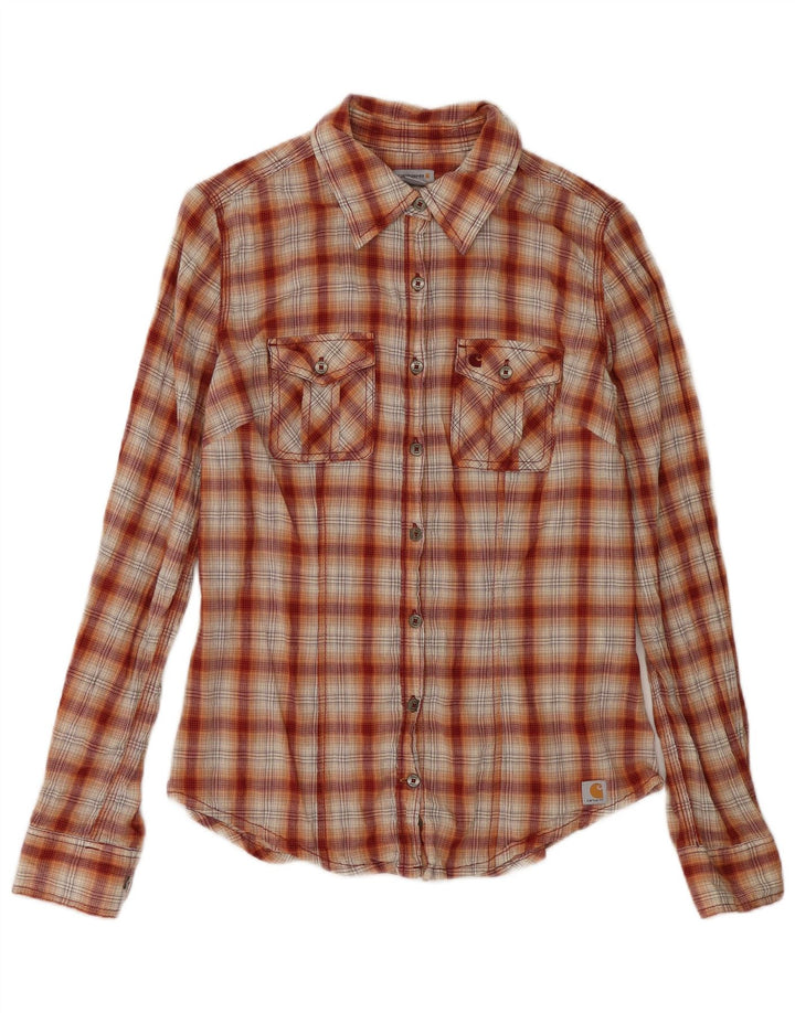 Damska koszula flanelowa Carhartt US 4/6 w małą czerwoną kratę, bawełniana
