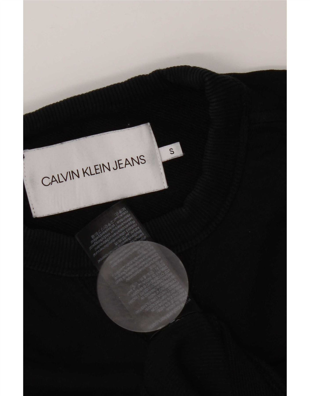 Męska bluza Calvin Klein z grafiką o regularnym kroju, mała, czarna, bawełniana