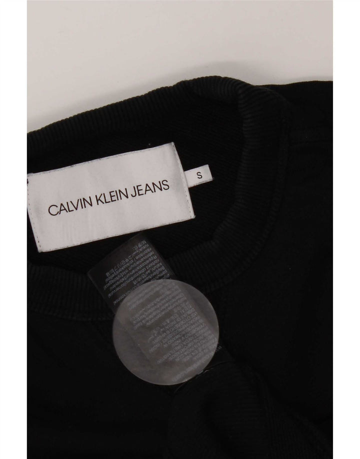 Męska bluza Calvin Klein z grafiką o regularnym kroju, mała, czarna, bawełniana