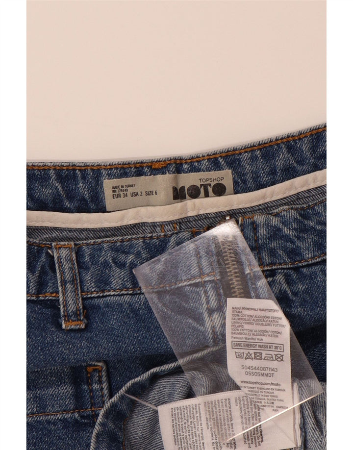 TOPSHOP Damska mini spódniczka dżinsowa UK 6 XS W26 Niebieska bawełna