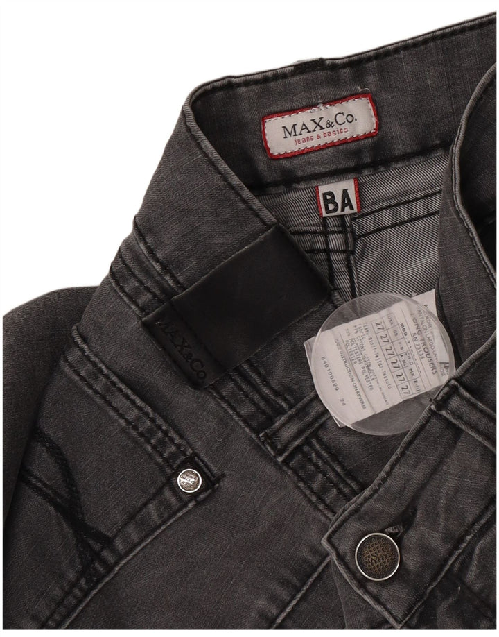 Damskie jeansy slim fit Max & Co. W27 L28 Szara bawełna