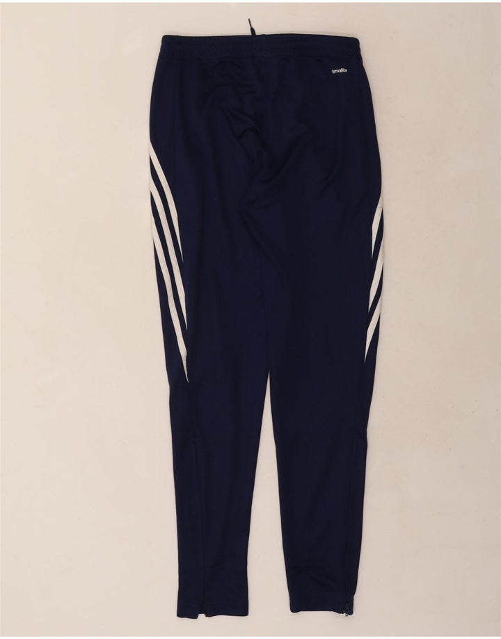 Męskie spodnie dresowe Adidas Climalite, małe, granatowe, z poliestru
