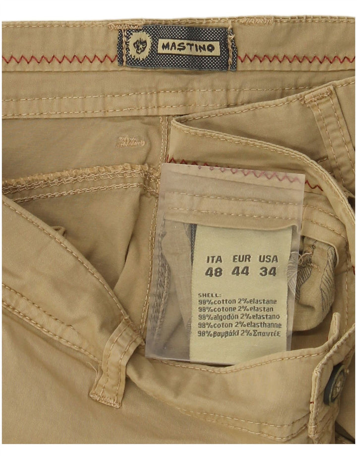 Męskie spodenki cargo w stylu vintage IT 48 Medium W34 Beżowa bawełna